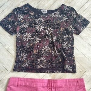 VINTAGE BLACK FLORAL BABYDOLL TOP​